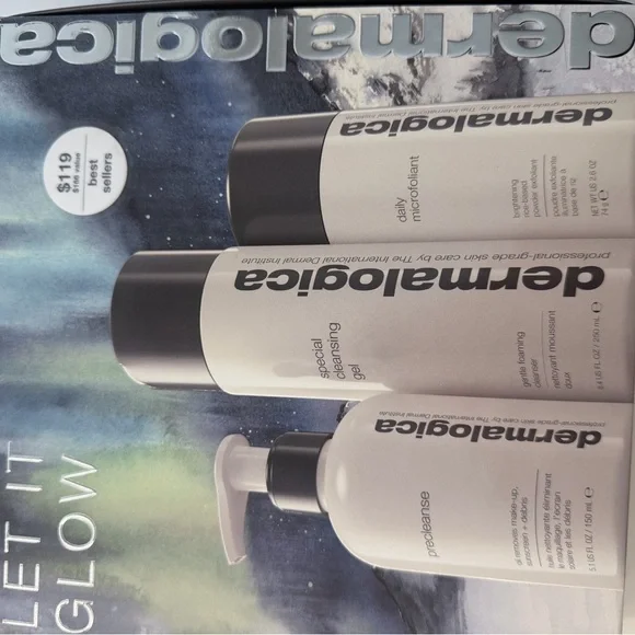 Dermalogica Let It Glow Skincare Trio - White and Black Packaging